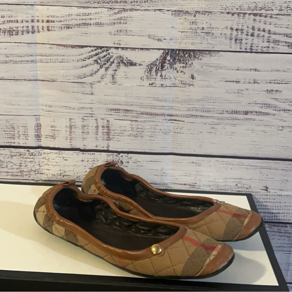 Burberry Nova Check Canvas Ballet Flats - Picture 3 of 8